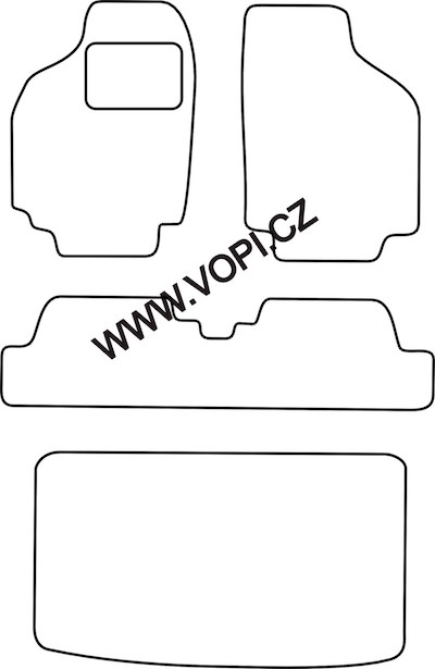 Textil-Autoteppiche Suzuki Wagon R+ s kufrem1997 - 2001  Perfectfit (4514)